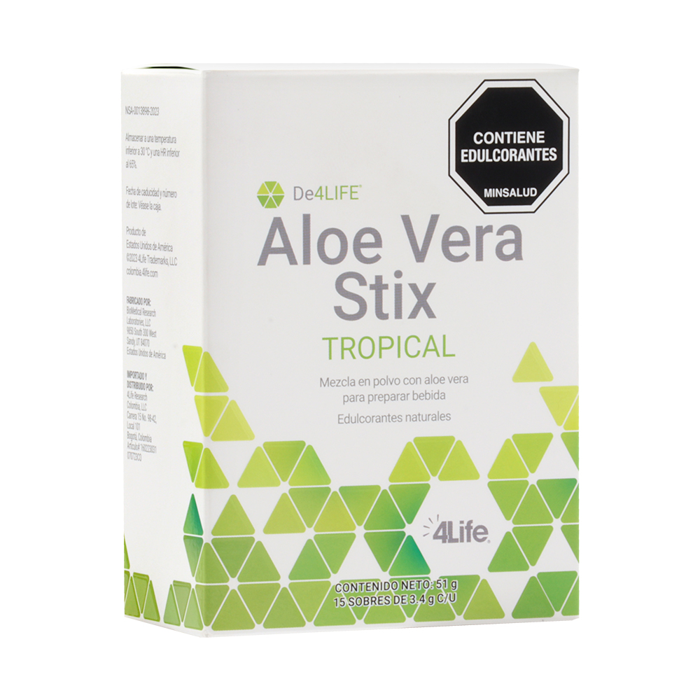 Aloe-Vera-Stix-Tropical-4life-colombia.webp Precio 🚀 Price Aloe Vera Stix Tropical - Imagen 1