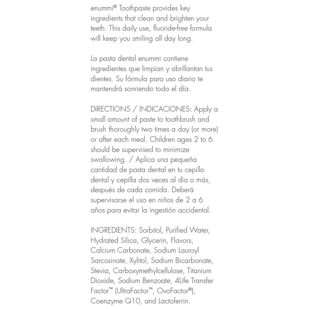 Ingrendientes-pasta-de-diente-de-4life.webp Precio 🚀 Price Enummi Toothpaste (Crema Dental) - Imagen 2