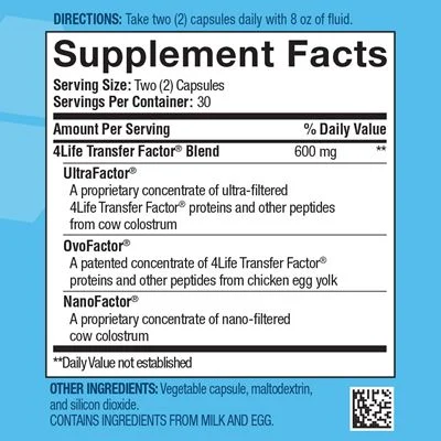 TF_Tri_Veggie_Sup_Facts.webp Precio 🚀 Price Transfer Factor Tri-Factor - Imagen 3