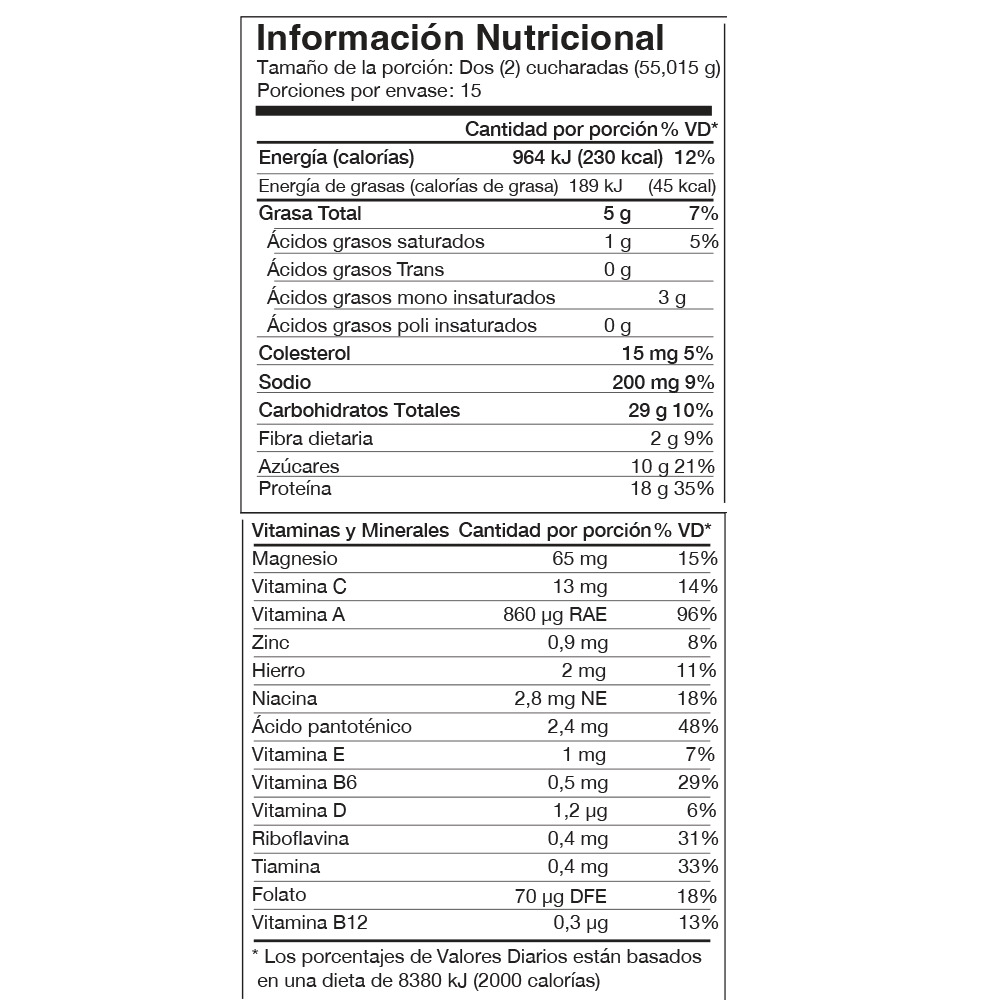 ingredientes-NutraStart-4life.png Precio 🚀 Price NutraStart 4Life ✅ Energía y nutrición para tu día a día - Imagen 2